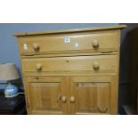 A PINE SIDE CABINET,