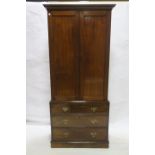 A GEORGIAN STYLE MAHOGANY CABINET,