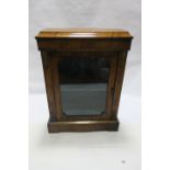 A VICTORIAN WALNUT AND GILT BRASS MOUNTED DISPLAY CABINET,
