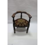 A GEORGIAN MAHOGANY TUB SHAPED ARMCHAIR,