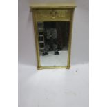 AN ADAMS STYLE GILTWOOD AND GESSO MIRROR,