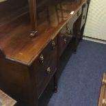 AN EDWARDIAN MAHOGANY AND CROSSBANDED SIDE-CABINET,