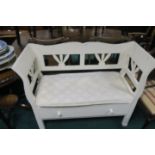 A WHITE PAINTED SEAT,