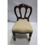 A VICTORIAN STYLE SINGLE CHAIR,