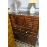 A MAHOGANY SPECIMEN CHEST,