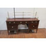 A 19TH CENTURY MAHOGANY SIDEBOARD,