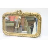 A CONTINENTAL GILTWOOD AND GESSO MIRROR,