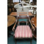 A REGENCY MAHOGANY ELBOW CHAIR,