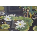 A CHINESE PRINT Still Life, Water Lillies 58cms x 80cms.