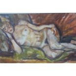 MICHAEL O'DEA Resting Nude (1990) Signed lower left and dated 1990 Watercolour 54cm x 35cm