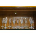 A SET OF TEN WATERFORD CUT GLASS CHAMPAGNE FLUTES (en suite to previous lot)