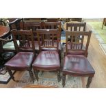 A SET OFSIX EARLY 20TH CENTURY MAHOGANY CARVED DINING ROOM CHAIRS by Blyth and Sons Chiswell Street