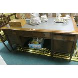 A MAHOGANY DESK,