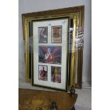 FOUR FRAMED COLOURED PHOTOGRAPHS OF THE DALAI LAMA Signed,