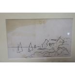 MARKEY ROBINSON Coastal Scenes Pen & Ink Each 10cm X 15cm