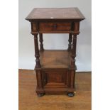 AN EARLY 20TH CENTURY ROSEWOOD AND MARQUETRY VENEERED SIDE TABLE the rectangular top with sunken