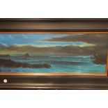 ALAN KINGWELL Seascape at dawn Signed lower right Oil on canvas 30cm X 78cm