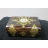 A VICTORIAN COROMANDEL WOOD BOX,