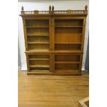 A GOOD PAIR OF OAK GOTHIC REVIVAL BOOKCASES,c.