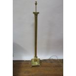 A GEORGIAN STYLE BRASS STANDARD LIGHT,