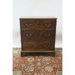 A GEORGIAN MAHOGANY CHEST OF DRAWERS,