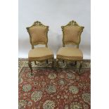 A PAIR OF 19th CENTURY GILTWOOD SINGLE CHAIRS, FRENCH,