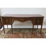 A 19TH CENTURY SHERATON STYLE SIDEBOARD,