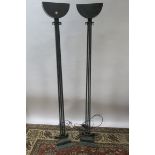 A PAIR OF AL FRANK PAINTED METAL STANDARD LAMPS in neo-classcial style,