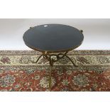 A RENE DROUET GILT IRON COFFEE TABLE,