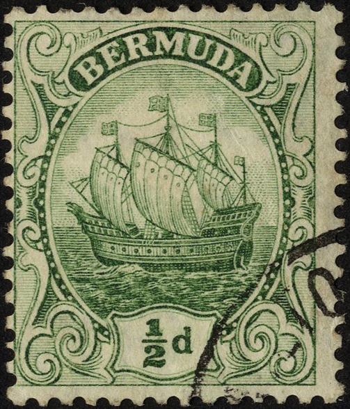 _d green with watermark reversed, used; blunt perf at top, otherwise fine. SG 45x (£550)