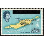 Anguilla. 1967 $2.50 'Independent Anguilla', unmounted mint, pencil guarantee on reverse. Rare