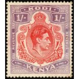 Kenya, Uganda and Tanganyika. Revenues; Kodi (Poll Tax). 1938 1/- perf 14 unused (no gum) with
