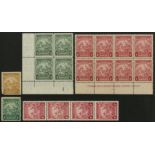 Barbados. 1938-52 mint display collection on leaves (57). Commences with ½d bistre, gummed and