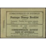 Australia. Booklets. 1938 2/- black on green cover with waxed interleaves and postal rates on back