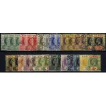 Gambia. 1912-22 set of seventeen plus the thirteen SG-listed shades (the two 1/-s are different