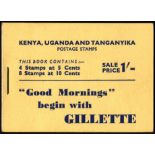 Kenya, Uganda and Tanganyika. Booklets. 1952 1/- blue on yellow cover, stapled, A fine example of