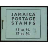 Jamaica. Booklet. 1942 2/- blue cover, perfs mostly rather good. SG SB10 (£250)/CW B4