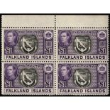 Falkland Islands. 1938-50 definitives, a remarkable accumulation of unmounted mint blocks