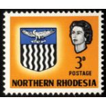 Northern Rhodesia. 1963 Arms 3d yellow with orange eagle omitted error, fine unmounted mint. Only