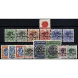 Bahamas. 1942 Landfall set of fourteen perforated SPECIMEN Type D21, fine mint. SG 162s-175as (£