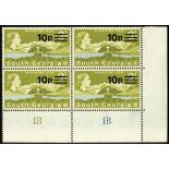 Falkland Islands Dependencies. South Georgia. 1971-6 decimal surcharge set of fourteen in