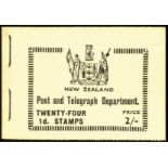 New Zealand. Booklets. 1936 2/- black on cream cover, mint, one pane with watermark inverted. SG