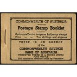 Australia. Booklets. 1942 2/6d black on buff cover with waxed interleaves and postal rates on back