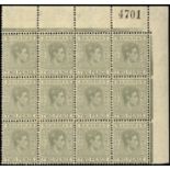 Bahamas. 1938-41 2d pale slate mint corner block of twelve, the stamps unmounted, R3/6 RP short 'T'.