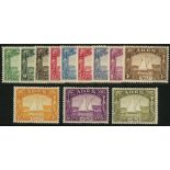 Aden and States. 1937 Dhow set of twelve, unmounted mint. SG 1-12 (£1200)/CW 1-12