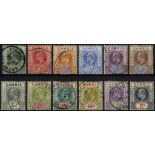 Gambia. 1904-6 set of twelve, good to fine used, a difficult set. SG 57-68 (£400)