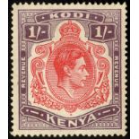 Kenya, Uganda and Tanganyika. Revenues; Kodi (Poll Tax). 1938 1/- perf 14 mint with good colour,