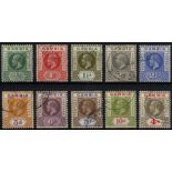 Gambia. 1921-2 set of ten used, fine except ½d with toned spot. SG 108-117 (£350)