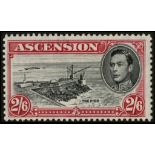 Ascension. 1944-53 10/- perf 13 fresh mint, R5/1 davit flaw. SG 45ca (£1400)/CW 23a