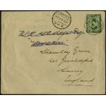 Egypt. British Forces. 1936 envelope to England with 3m green cancelled by MPO Alexandria CDS of